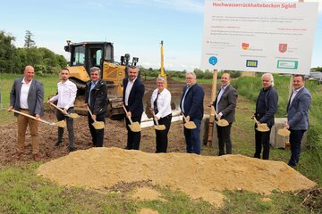 Spatenstich in Sigless für Hochwasserschutz