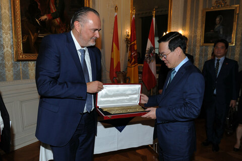 LH Doskozil empfing Vietnamesischen Staatspräsidenten Vo Van Thuong im Schloss Esterházy
