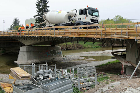 Ansicht der Baustelle.