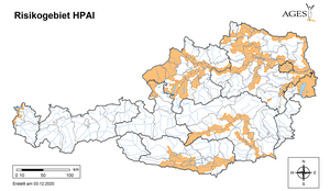 Österreichkarte der Risikogebiete
