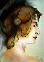 Studie eines Frauenporträts