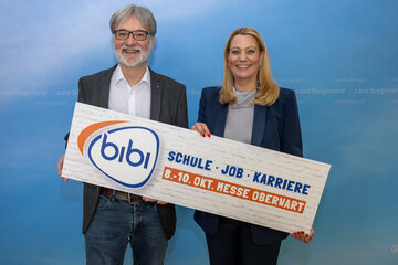 Landesrätin Daniela Winkler mit Messe-Geschäftsführer Markus Tuider