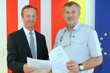 Feuerwehrreferent LH-Stv. Johann Tschürtz und LFW-Kdt. LBD Ing. Alois Kögl präsentierten das Ergebnis der Gebarungsprüfung des Landesfeuerwehrverbandes für die Jahre 2014 bis Oktober 2018