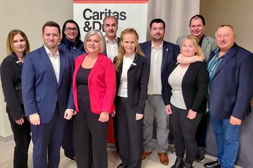 Soziallandesrat Dr. Leonhard Schneemann präsentierte gemeinsam mit Caritas-Burgenland-Direktorin Mag.a Melanie Balaskovics, MA, in Grafenschachen die Aufteilung der neuen Pflegeregionen.