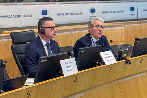 4. Sitzung WINE Intergroup unter dem Vorsitz des burgenländischen Regierungskoordinators und AdR-Mitglieds Robert Hergovich.