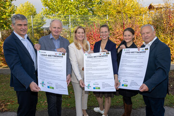 Werner Zwickl (SQM Bildungsdirektion Burgenland), Bgm. Erwin Preiner (Obmann Welterbe Neusiedler See), Landesrätin Daniela Winkler, LHStv. Anja Haider-Wallner, Lina Karner (Geschäftsführung Verein Welterbe Neusiedler See), Rudolf Strommer (Obmann Stv. Verein Welterbe Neusiedler See).