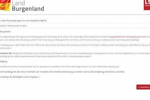 Risikopatient - sich selbst vormerken