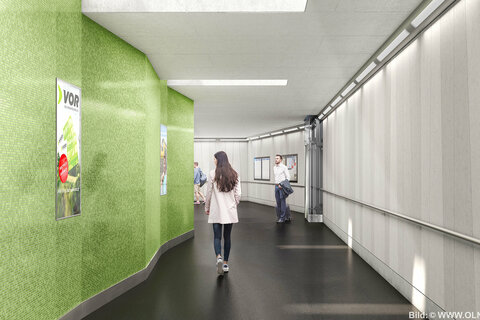 Visualisierung des Personentunnels