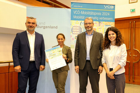 Landesrat Heinrich Dorner verleiht den VCÖ-Mobilitätspreis Burgenland 2024