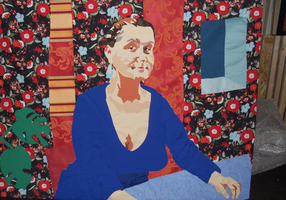 HAGG Lilly – „Manuela“, 2012, Stoffcollage,100x132x5 cm