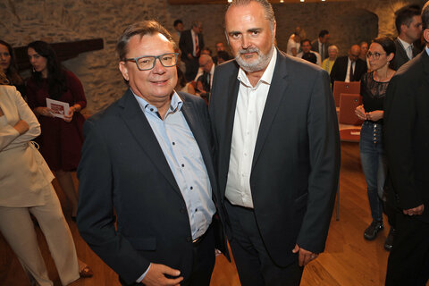 ACP-Präsident Norbert Darabos mit Landeshauptmann Hans Peter Doskozil (v.l.).