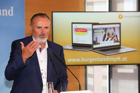 Landeshauptmann Hans Peter Doskozil kündigte Aufklärungskampagne, niederschwellige Impfangebote und eine Impflotterie zur Anhebung der Impfquote im Burgenland an