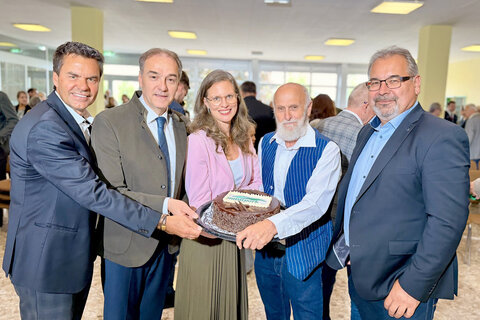 LAndeshauptmann Stellvertreterin Anja Haider Wallner und Landesrat Leonhard Schneemann bei den Feierlichkeiten 30 Jahre naturpark Geschriebenstein