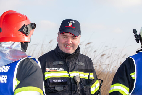 Leiter des behördlichen Stabes Landesfeuerwehrdirektor Sven Karner