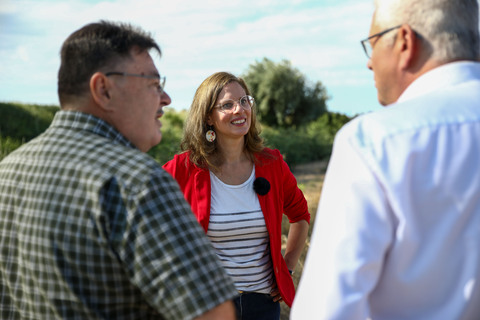 Landeshauptmann-Stellvertreterin Anja Haider-Wallner und Eisenstadts Bürgermeister LAbg. Thomas Steiner besuchten gemeinsam mit Josef Klampfer und Stefan Kaiser das Entsiegelungsprojekt bei Kleinhöflein