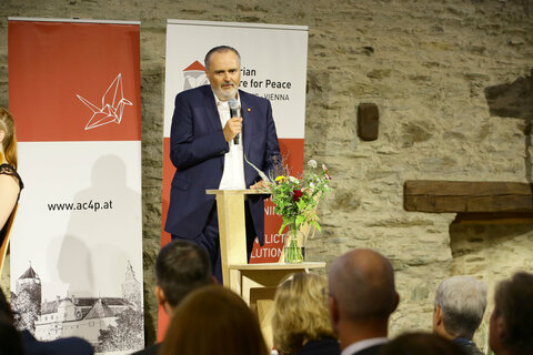 Landeshauptmann Hans Peter Doskozil bei seiner Ansprache