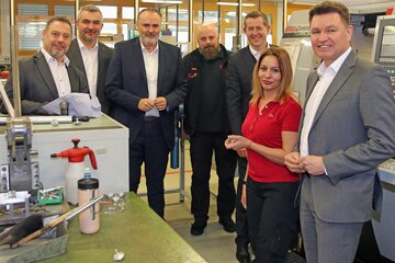 Landeshauptmann Doskozil und Landesrat Droner besuchten das Burgenländische Schulungszentrum in Neutal