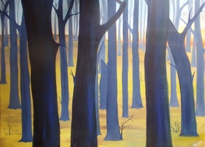 Wald im Sonnenuntergang