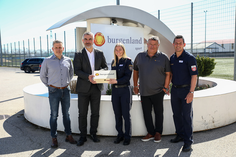 Wolfgang Wister, MBA MA (Athleta), LR Heinrich Dorner, Ski-Olympiasiegerin Ariane Rädler, VIVA Landessportzentrum-Geschäftsführer Bernd Dallos und Mario Schindler (Spitzensportkoordinator Athleta)