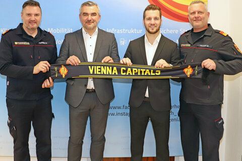 Landesrat Heinrich Dorner: Tolle Aktion der spusu Vienna Capitals für die burgenländischen Feuerwehren