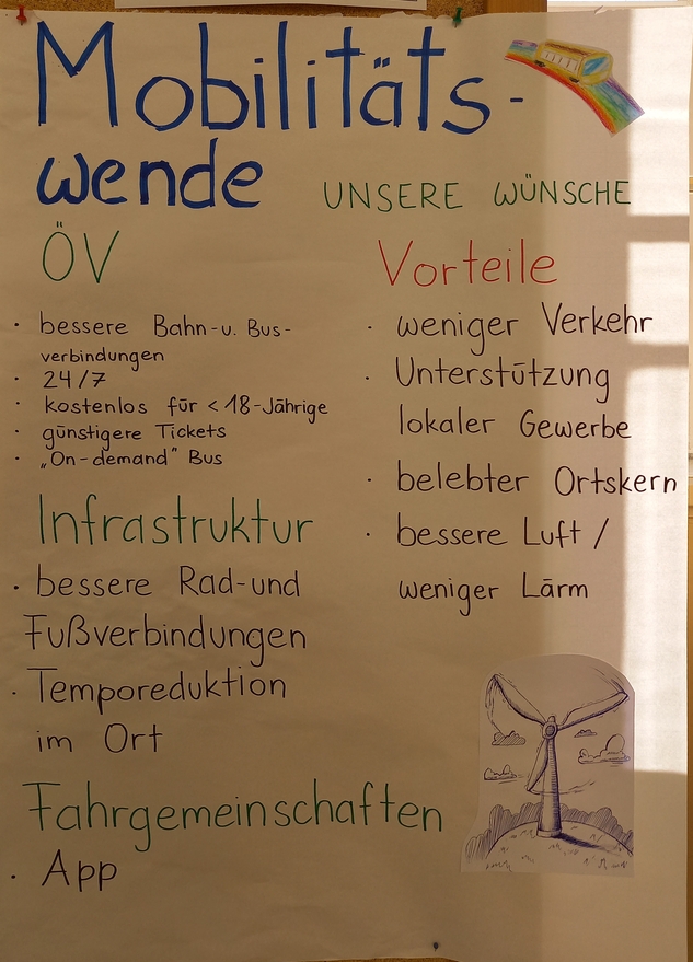 Ergebnisposter "Mobilitätswende"