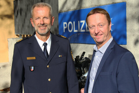 Zusammentreffen von Landeshauptmann-Stellvertreter Tschürtz mit Polizei-Vizepräsident Thomas Schöniger, Leiter der bayernweiten Arbeitsgruppe Sicherheitswacht