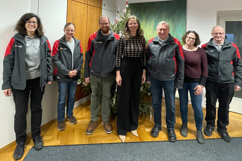 LH-Stv.in Anja Haider-Wallner mit dem Vereinsvorstand des VBNO, Karin Heinschink, Eva Csarmann, Arno Cimadom, Haider-Wallner, Hermann Frühstück, Kristina Plenk und Horst Köllerer.