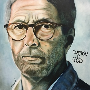Ölbild Eric Clapton  Ölbild Eric Clapton