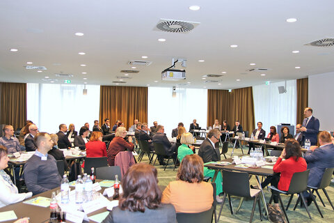 Im Anschluss an die Pressekonferenz fand ein Workshop im Hotel Galàntha in Eisenstadt mit den relevanten Stakeholdern zur Digitalisierungsoffensive statt