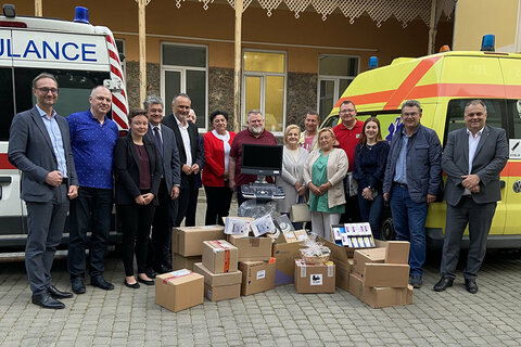 Übergabe Hilfsgüter an Kinderspital in Mukachevo: Übergabe der Hilfsgüter an das Kinderspital in Mukachevo