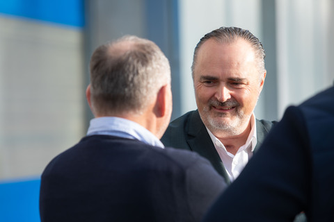 Landeshauptmann Hans Peter Doskozil im Gespräch mit Werner Perlinger