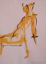 Weibliches Modell Rückenansicht