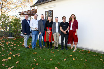 LAbg. Roman Kainrath, DI Dr. Bernhard Scharf (BOKU), Dr. Andreas Baumgarten (AGES), DI Gundula Prokop (Umweltbundesamt), DI Claudia Winkovitsch (LWK Burgenland), Dr. Gernot Bodner (BOKU) und Landeshauptmann-Stellvertreterin Anja Haider-Wallner