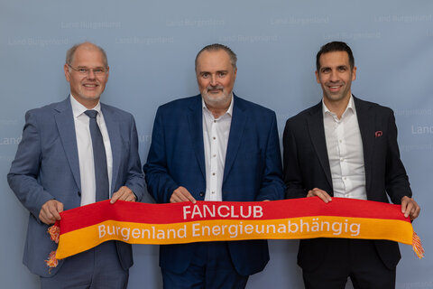 Franz Öller, Hans Peter Doskozil und Stephan Sharma (v.l.).