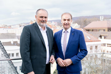 LH Mag. Hans Peter Doskozil und LR Dr. Leonhard Schneemann.