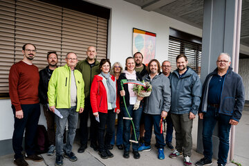 Dr. Adrian Szodl, Andreas Thyringer, Projektleiter Dr. Klaus Michalek, Johannes Schulz, Carmen Götz, Renate Darazs, LH-Stv.in Anja Haider-Wallner, Markus Schalling, Robert Kovacs, Heinz Szöky, Thomas Ranits und Hannes Gutmann besuchten im Rahmen des „Netzwerks Trittsteinbiotope“ die Rohrlusswiesen in Gattendorf.