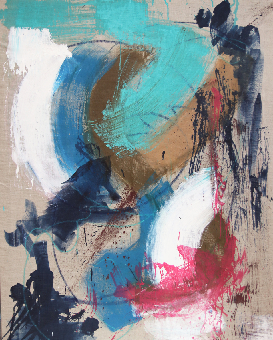 Andrea Ochsenhofer, Ohne Titel, 2019; Mischtechnik auf Leinen; 160x140cm