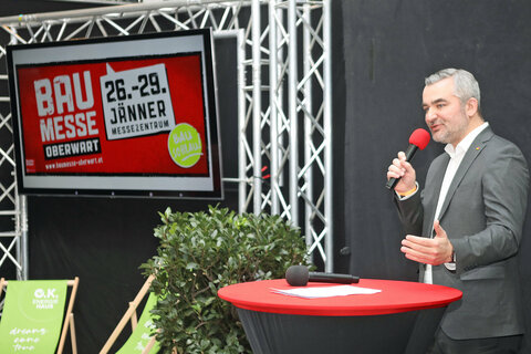 Landesrat Mag. Heinrich Dorner eröffnete die 31. Baumesse Oberwart heute am Vormittag offiziell.