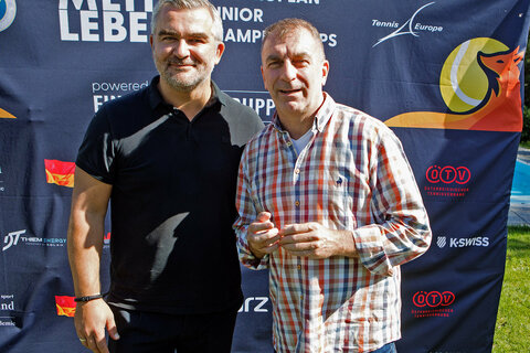 Sport-Landesrat Heinrich Dorner mit BTV-Präsident Günter Kurz (v.l.).