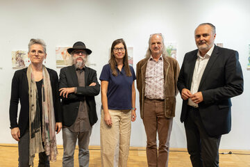 Obfrau OHO Eveline Rabold, Intendant Peter Wagner, Autorin Katharina Tiwald, OHO-Geschäftsführer Alfred Masal und Landeshauptmann Hans Peter Doskozil