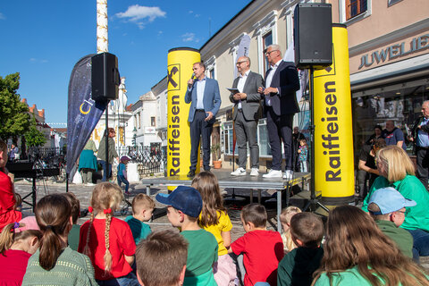 Landesrat Dr. Leonhard Schneemann, Chorverband-Burgenland-Präsident Gerhard Bauer und Eisenstadts Bürgermeister LAbg. Mag. Thomas Steiner bei der dritten „Langen Nacht der Chöre“.