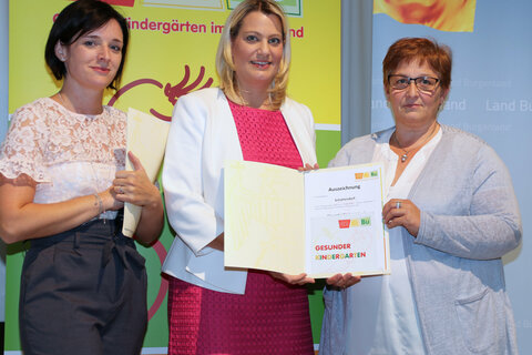 Landesrätin Daniela Winkler mit Kindergarten Schattendorf