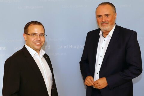 LAndeshauptman Doskozil und Wirtschaftskammerpräsident Wirth