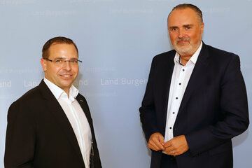 LAndeshauptman Doskozil und Wirtschaftskammerpräsident Wirth