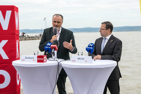 Landeshauptmann Hans Peter Doskozil und Wirtschaftskammer-Burgenland-Präsident Andreas Wirth.