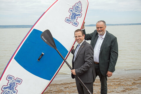 Landeshauptmann Hans Peter Doskozil und Wirtschaftskammer-Burgenland-Präsident Andreas Wirth.