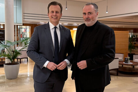 Landeshauptmann Hans Peter Doskozil und der steirische Gesundheitslandesrat Karlheinz Kornhäusl besprachen im Rahmen eines Burgenlandbesuches wichtigen Fragestellungen im Gesundheitsbereich.