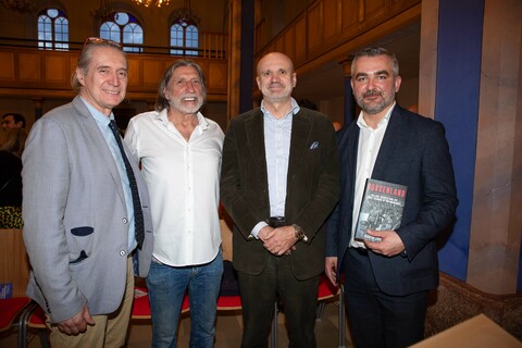 Landesrat Heinrich Dorner und Norbert Blecha mit ORF Landesdirektor Werner Herics und Gerhard Krammer Rektor, der Joseph Haydn Privathochschule für Musik des Landes Burgenland
