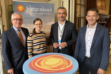 Arbeitstreffen von Landesrat Heinrich Dorner mit dem Koordinator der österreichischen  EU-Delegation Prof. Dr. Klemens Fischer, sowie mit Rainer Winter und Fiona Köllner vom EU-Verbindungsbüro in Brüssel.