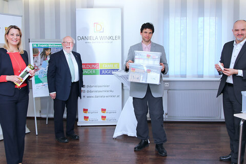 LRin Mag.a Daniela Winkler, Präsident Dr. Ralf Becker, Verband der ChemielehrerInnen Österreichs, Mag. Michael Udovicic, BGGORG Oberpullendorf, BD Mag. Heinz Josef Zitz